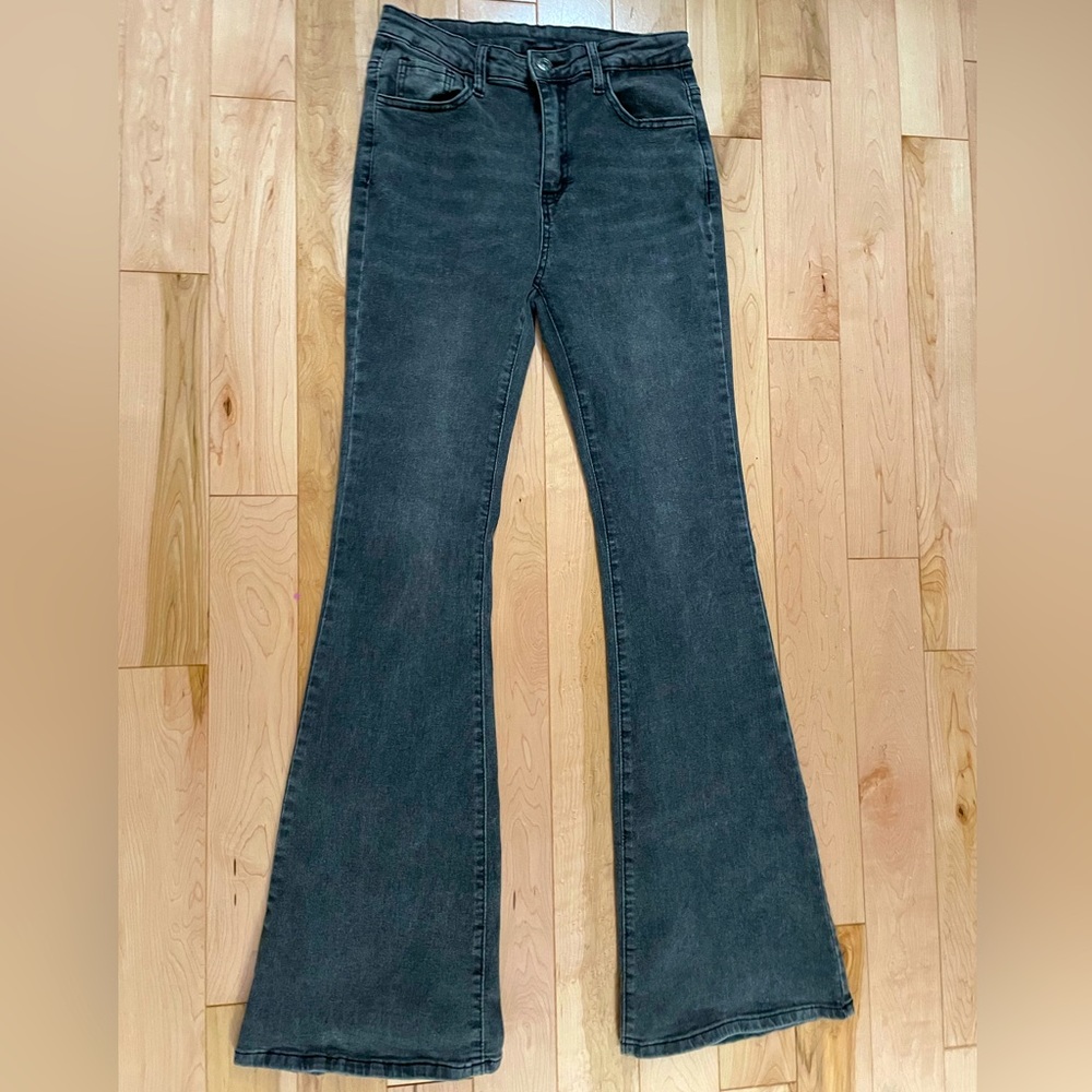 Black flare jeans
